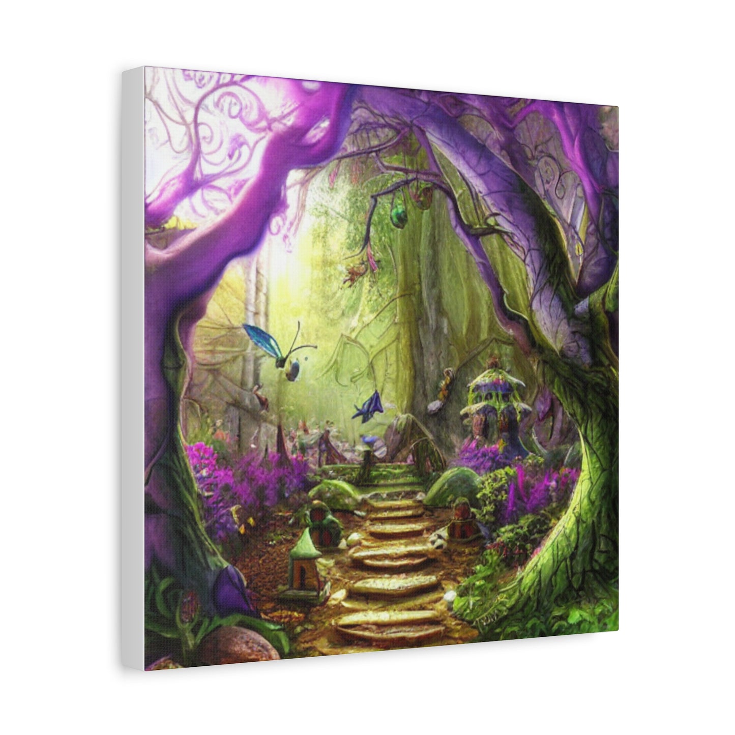 Enchanted Fairy Forest Canvas Wall Art — Magical Woodland Pathway