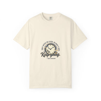 Keep Going Clock Graphic T-Shirt — Inspirational Quote Tee