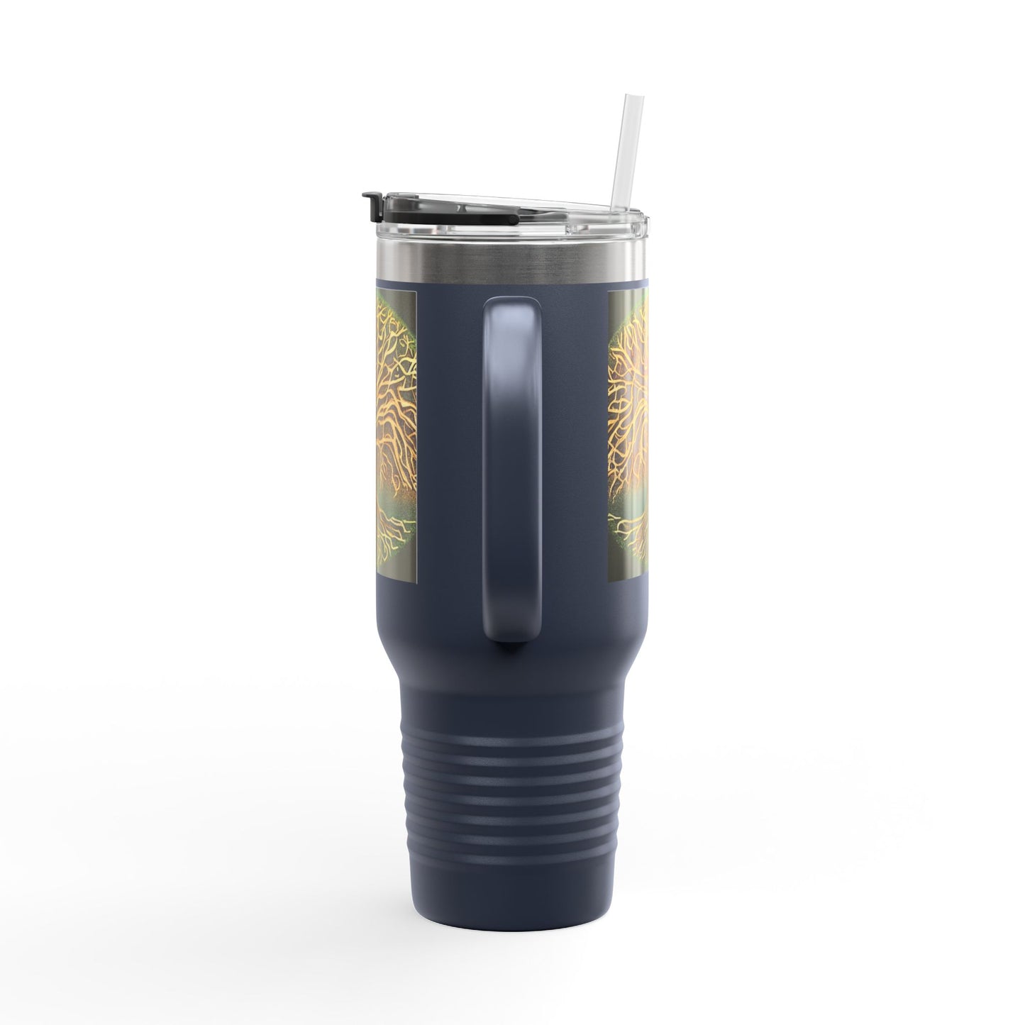40oz Insulated Travel Mug — Golden Tree of Life Design
