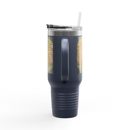 40oz Insulated Travel Mug — Golden Tree of Life Design