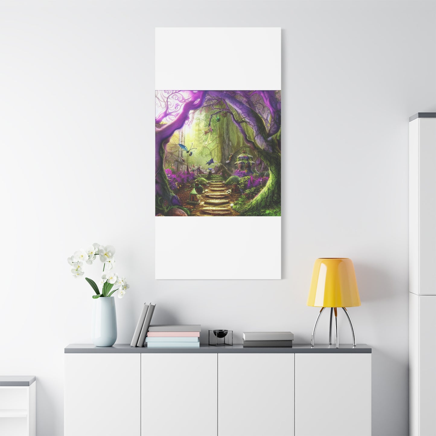 Enchanted Fairy Forest Canvas Wall Art — Magical Woodland Pathway