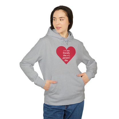 Heart Graphic Hoodie — "I’m an incredibly nice person I like" Casual Valentine Pullover