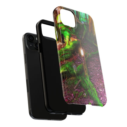 Forest Moss Candle Phone Case — Enchanted Woodland Tough Phone Case