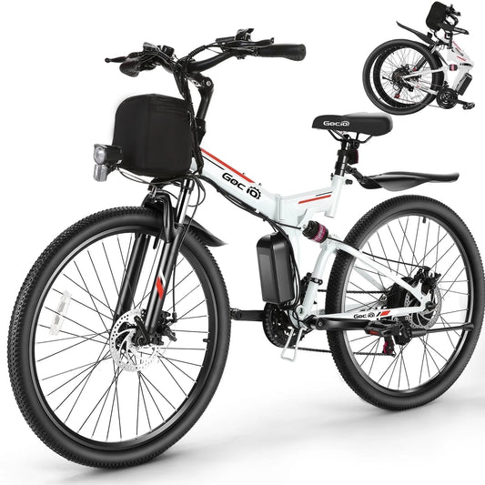 26" Folding Electric Bike for Adults, 750W Peak Motor 48V 7.8Ah Battery, 21 Speed Mountain Ebike, UL2849