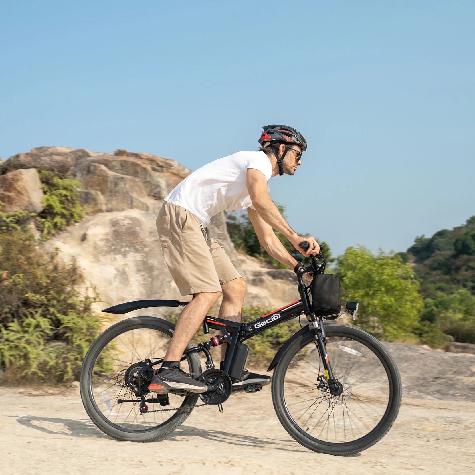 26" Folding Electric Bike for Adults, 750W Peak Motor 48V 7.8Ah Battery, 21 Speed Mountain Ebike, UL2849
