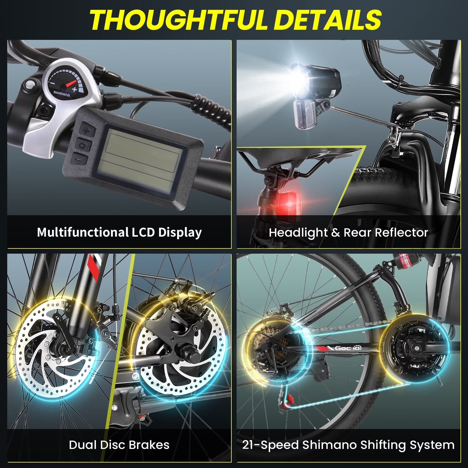 26" Folding Electric Bike for Adults, 750W Peak Motor 48V 7.8Ah Battery, 21 Speed Mountain Ebike, UL2849