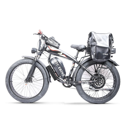 Custom 26Inch Fat Snow Tire Ebike 1500W 48V 70Ah Large Capacity Li-Ion Battery Electric Long-Distance Cycling Bicycle